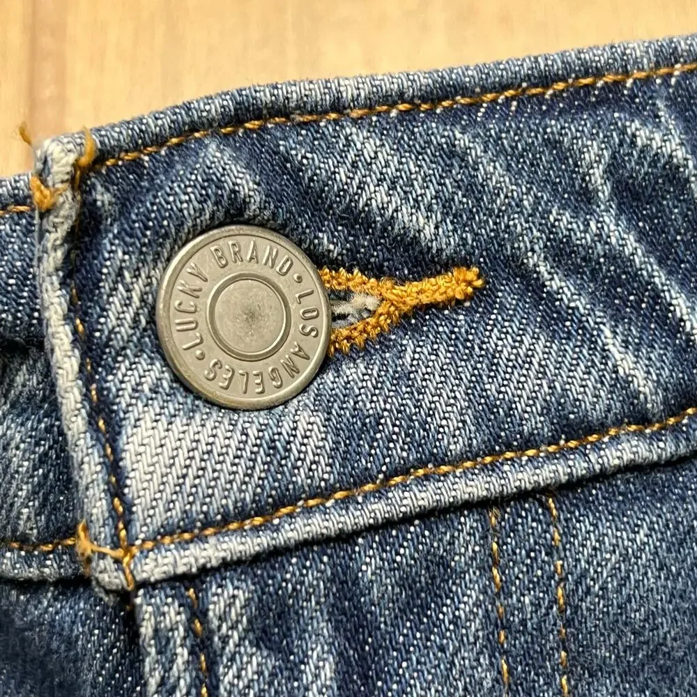 Lucky Brand Women's High Rise Cut Off Jean Skirt Blue Sz 10/30 casual - Picture 10 of 12